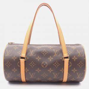 Pre Owned Louis Vuitton Papillon 26 Shoulder Handbag M51386 Monogram Canvas Leather Used