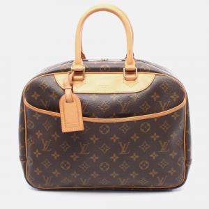 Pre Owned Louis Vuitton Deauville Bowling Vanity Handbag M47270 Monogram Canvas Used Women