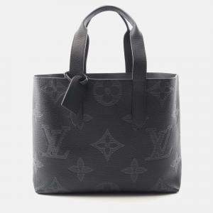 Pre Owned Louis Vuitton Cabas Voyage Nv Tote Bag M57290 Leather Monogram Giant Shadow Bk