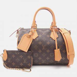 Pre Owned Louis Vuitton Speedy P9 Bandouliere 25 Shoulder Handbag M24443 Monogram Leather
