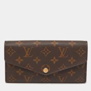 Pre Owned Louis Vuitton Monogram Canvas Sarah Wallet