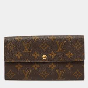 Pre Owned Louis Vuitton Monogram Canvas Sarah Long Wallet