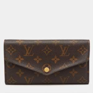 Pre Owned Louis Vuitton Monogram Canvas Sarah Wallet