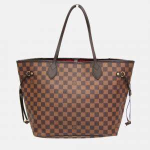 Pre Owned Louis Vuitton Damier Neverfull MM Tote Bag Brown
