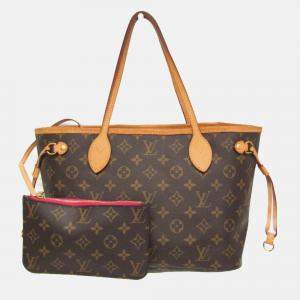 Pre Owned Louis Vuitton Brown Pivoine Monogram Neverfull PM Tote Bag 