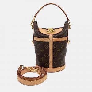 Pre Owned Louis Vuitton Brown Coated Canvas Monogram Duffel Bag