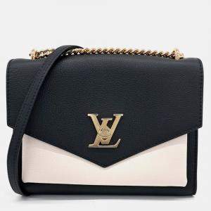 Pre Owned Louis Vuitton Black Cream Leather My Lock Me BB
