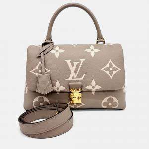 Pre Owned Louis Vuitton Beige Leather Empreinte Madeleine MM