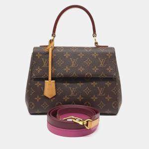 Pre Owned Louis Vuitton Brown Coated Canvas and Leather Monogram Cluny BB