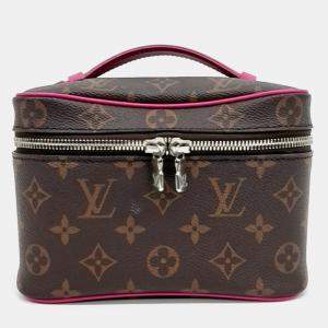 Pre Owned Louis Vuitton Brown Coated Canvas and Leather Nice Mini M46767
