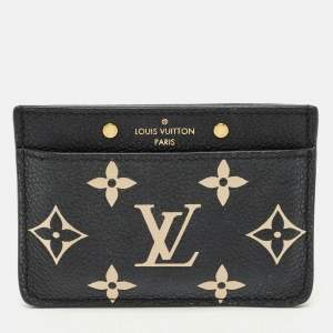Pre Owned Louis Vuitton Bicolour Monogram Empreinte Leather Card Holder