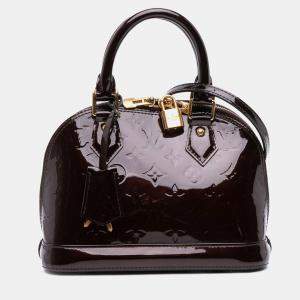 Pre Owned Louis Vuitton Purple Monogram Vernis Alma BB
