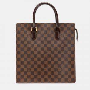 Pre Owned Louis Vuitton Brown Damier Ebene Venice Sac Plat