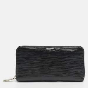 Pre Owned Louis Vuitton Black Electric Epi Leather Zippy Wallet