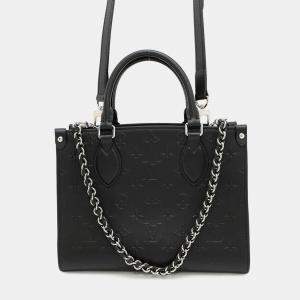 Pre Owned Louis Vuitton Onthego PM Noir Monogram Calf Leather Tote Bag