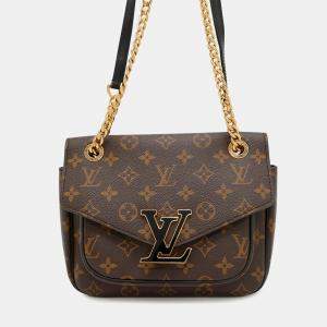 Pre Owned Louis Vuitton Passy Brown Monogram Canvas Handbag