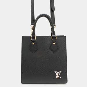 Pre Owned Louis Vuitton Sac Plat BB Noir Epi Leather Handbag