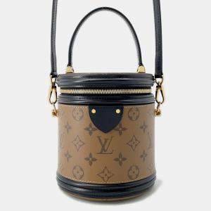 Pre Owned Louis Vuitton Cannes Noir Monogram Reverse Canvas Shoulder Bag