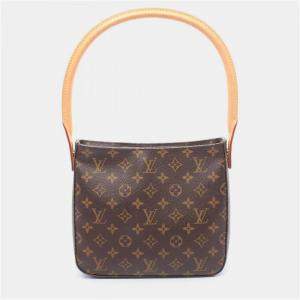 Pre Owned Louis Vuitton Looping MM One Shoulder Bag Monogram Brown