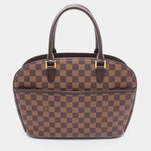 Pre Owned Louis Vuitton Sarria Horizontal Handbag Damier Ebene