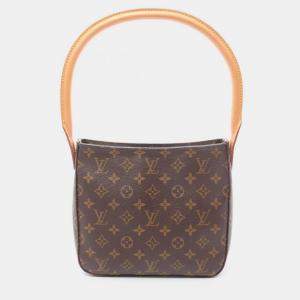 Pre Owned Louis Vuitton Looping MM One Shoulder Bag Monogram Brown