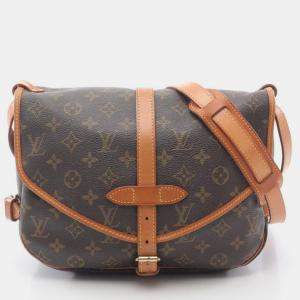 Pre Owned Louis Vuitton Saumur 30 Crossbody Shoulder Bag Monogram Canvas