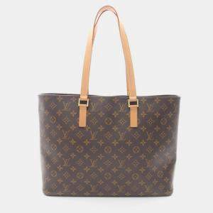 Pre Owned Louis Vuitton Luco Shoulder Tote Bag Monogram Canvas