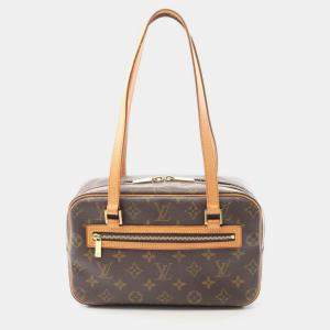 Pre Owned Louis Vuitton Cite Mm Shoulder Bag Monogram Canvas Brown