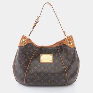 Pre Owned Louis Vuitton Galliera Pm Shoulder Bag Monogram Canvas Brown