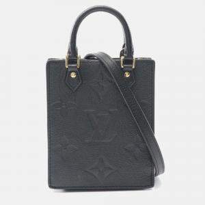 Pre Owned Louis Vuitton Petit Sac Plat 2Way Shoulder Handbag Monogram Empreinte