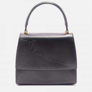 Pre Owned Louis Vuitton Athens Opera Handbag Leather Black