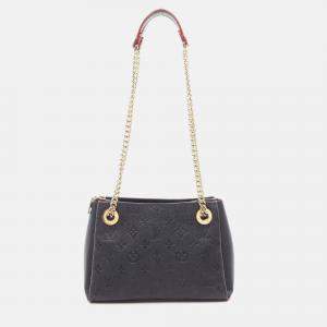 Pre Owned Louis Vuitton Surenne Bb Chain Shoulder Bag Monogram Empreinte Navy