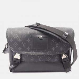 Pre Owned Louis Vuitton Messenger Voyage Pm Shoulder Bag Monogram Eclipse Black