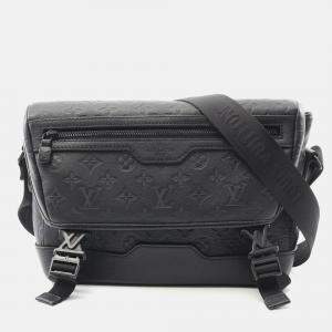 Pre Owned Louis Vuitton Messenger Voyage Pm Shoulder Bag Monogram Shadow Noir