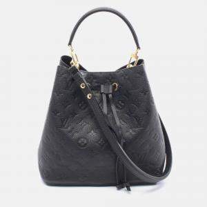 Pre Owned Louis Vuitton Neo Noe Shoulder Handbag Monogram Empreinte Noir