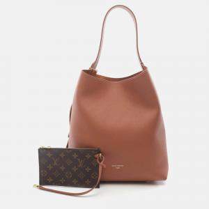 Pre Owned Louis Vuitton Low Key Hobo Mm Shoulder Bag Leather Brown Cognac