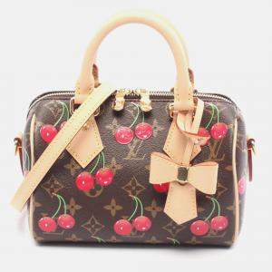 Pre Owned Louis Vuitton X Takashi Murakami Speedy 20 Shoulder Handbag Monogram