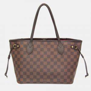 Pre Owned Louis Vuitton Neverfull PM Damier Ebene Coated Canvas Tote Bag