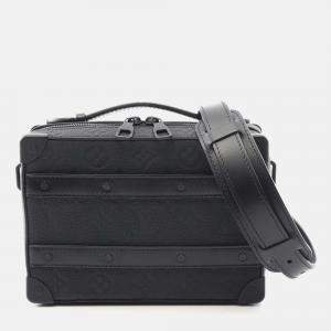 Pre Owned Louis Vuitton Soft Trunk Black Monogram Taurillon Leather Shoulder Bag
