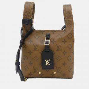 Pre Owned Louis Vuitton Atlantis BB Brown Monogram Reverse Canvas Shoulder Bag