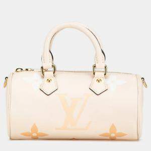 مملوكة مسبقًا حقيبة لوي فيتون مونوغرام إمبوانت بابيلون بي بي حقيبة كتف كريم زعفران جلد العجل المحبب