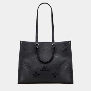 Pre Owned Louis Vuitton Black Monogram Empreinte Onthego GM