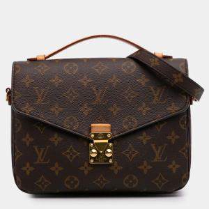 Pre Owned Louis Vuitton Brown Monogram Pochette Metis