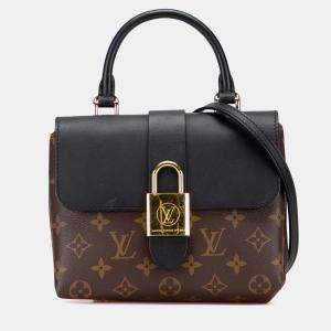 Pre Owned Louis Vuitton Black Brown Monogram Locky BB
