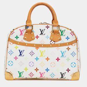 Pre Owned Louis Vuitton White Monogram Multicolore Trouville