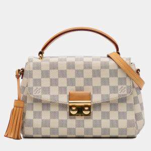 Pre Owned Louis Vuitton White Damier Azur Croisette