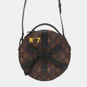 Pre Owned Louis Vuitton Brown Monogram Wheel Box