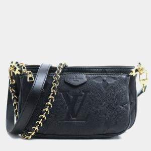 Pre Owned Louis Vuitton Multi Pochette Accessoires Noir Monogram Empreinte Leather Shoulder Bag