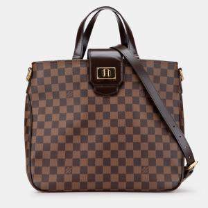 Pre Owned Louis Vuitton Brown Damier Ebene Cabas Rosebery