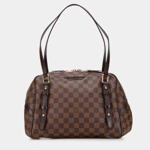 Pre Owned Louis Vuitton Brown Damier Ebene Rivington GM